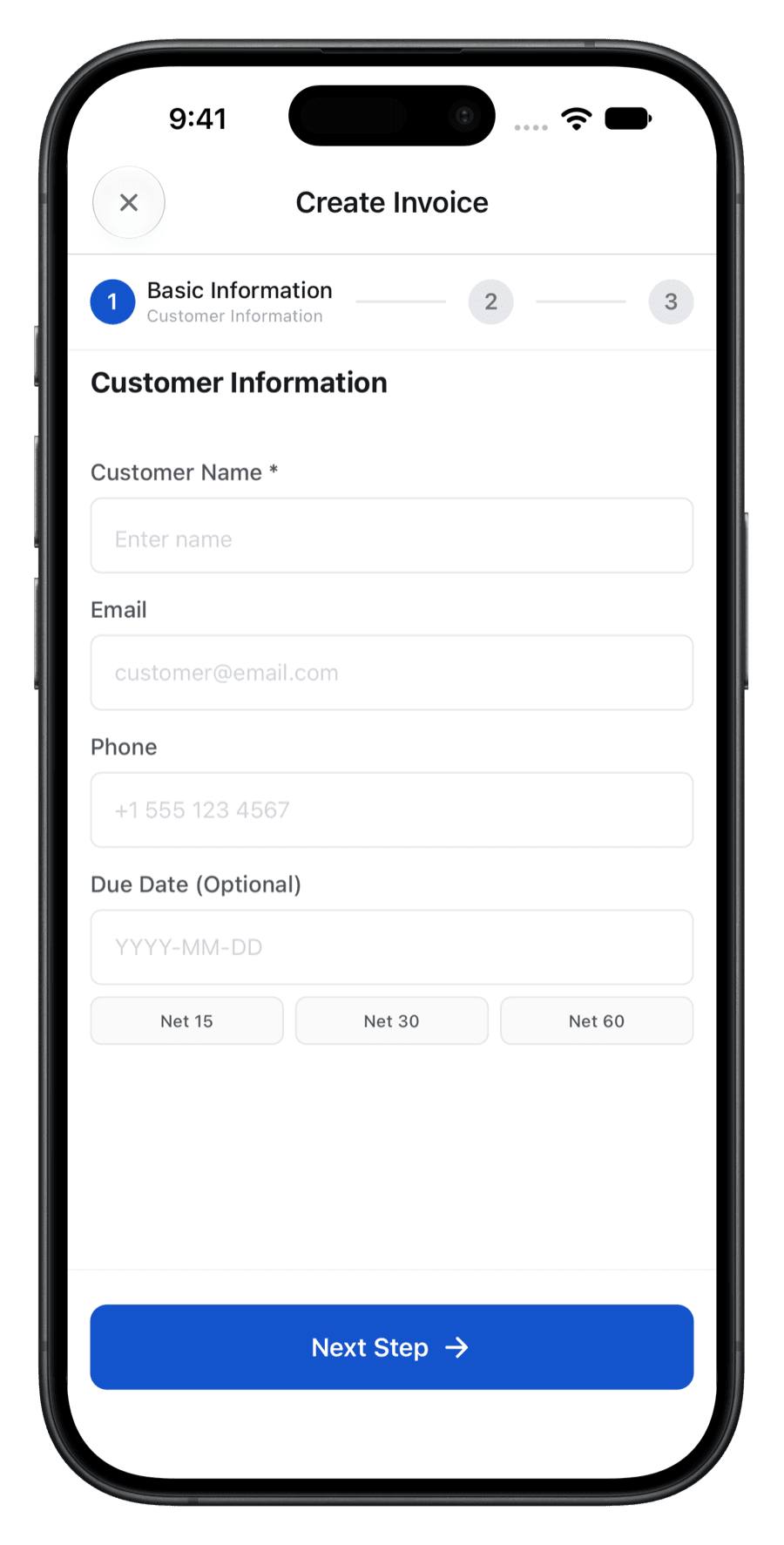 Create invoice